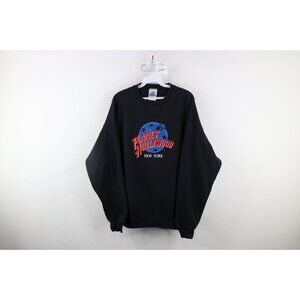 Vintage 90s Planet Hollywood Mens XL Faded Spell Out New York Sweatshirt USA